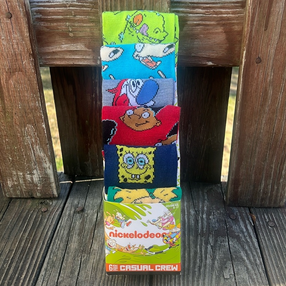 Nickelodeon 6pack crew cut socks